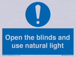 Open the blinds and use natural light